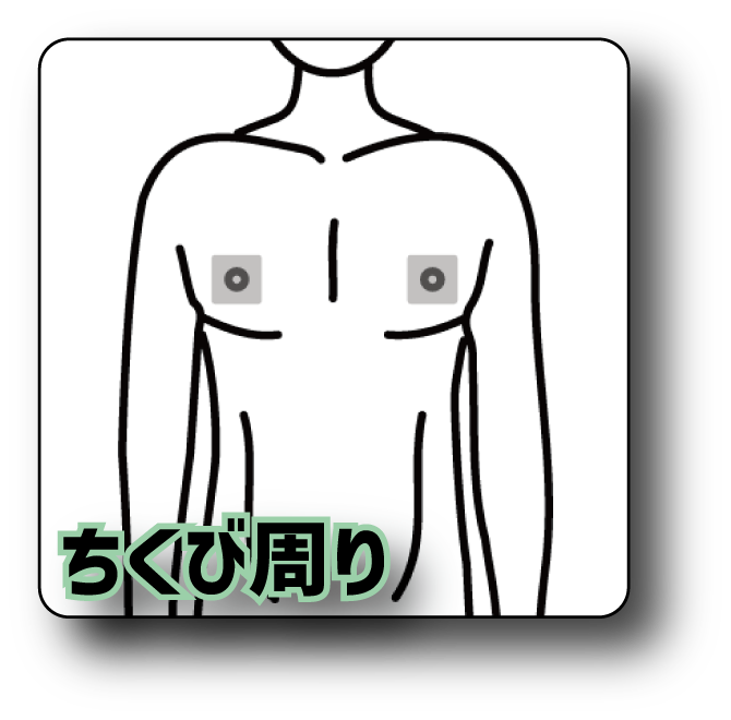 ちくび周り